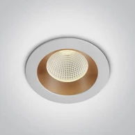 ONE LIGHT Bijela/staro zlatna ugradbena svjetiljka led 3w ww 350ma dark light dm10103e/w/bs/w
