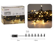 Božićne LED lampice 300L, IP44, toplo bijela, 15 m, 8 načina osvjetljenja