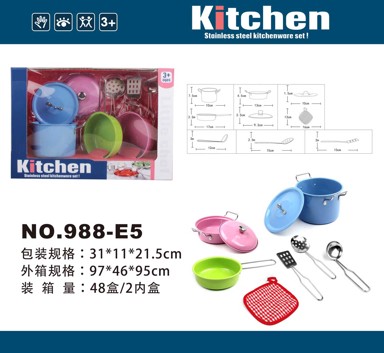 Set metalnih lonaca za igru + dodaci, šareni