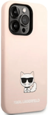 KARL LAGERFELD Maskica za iPhone 14 Pro Max Choupette Body, silikonska, roza