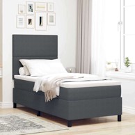 Box Spring krevet, sivi, 100 x 200 cm