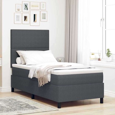 Box Spring krevet, sivi, 100 x 200 cm