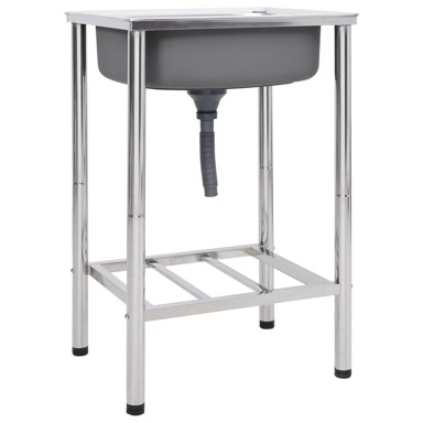 Sudoper za kampiranje s jednom kadicom od nehrđajućeg čelika