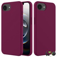 HQ Premium Quality Maskica za iPhone 16e, protuklizna silikonska, mat bordo crvena