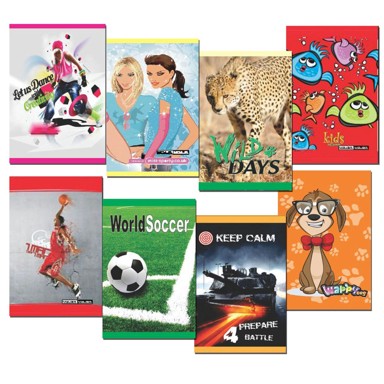 Bilježnica A5D, 48 listova/96 stranica, 170g/60g