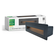 GREEN TECH LED ugradna zidna svjetiljka Ugs-P-Bk-5W 5 W 500 lm IP44, crna