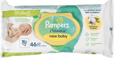PAMPERS Vlažne maramice Harmonie New Baby, 46 kom