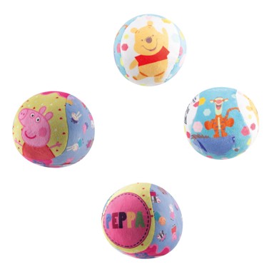Lopta pliš Winnie/Peppa, 10 cm, 24 kom/dp