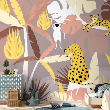 Tapeta Cheetahs in the jungle, 350x256 cm, premium