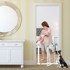 NORTHIX Sigurnosna vrata za bebe, 80-132 cm, 80-130 x 2 x 76 cm, metal, bijela