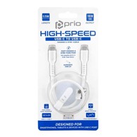 PRIO USB kabel C na C, 5 A, 0,25 m, bijeli