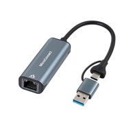 MICROCONNECT Mrežni adapter USB-C/A na RJ45, Gigabit