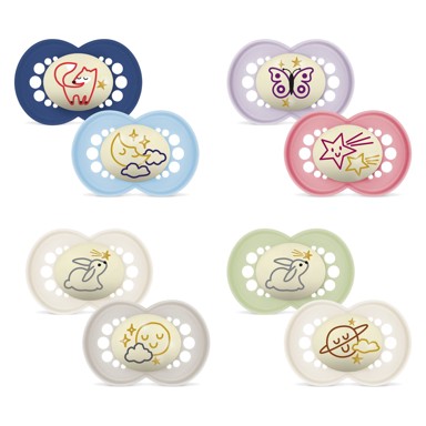 MAM Duda varalica silikon Original Night 6+ 2 kom sort 868726