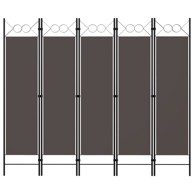 Sobna pregrada s 5 panela antracit 200 x 180 cm
