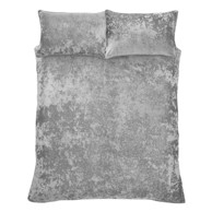 CATHERINE LANSFIELD Posteljina Crushed od samta za bračni krevet/za produženi krevet 230x220 cm siva