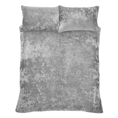 CATHERINE LANSFIELD Posteljina Crushed od samta za bračni krevet/za produženi krevet 230x220 cm siva