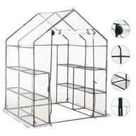 Staklenik s 8 polica 143 x 143 x 195 cm