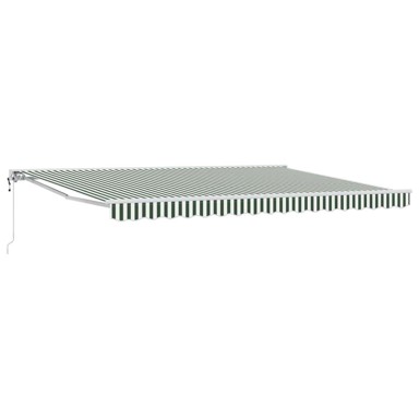 Tenda električna retraktabilna, 4.5x3 m, zelena/bijela, bijela