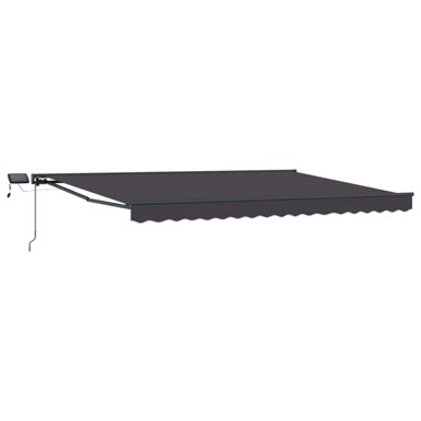 Ručni okvir tende s LED-ima, 4 x 3 m, antracitni, antracitni okvir