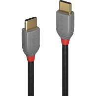 LINDY USB kabel 2 m USB 2.0 USB-C, crni, sivi