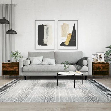 Stolići za kavu 2 kom boja hrasta 50x46x50 cm konstruirano drvo