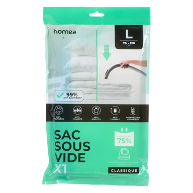 HOMÉA Vakuum vrećica za odjeću Antibacterial