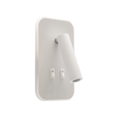 Zidna svjetiljka LED Otello D 6W+3W bijela s dva prekidača