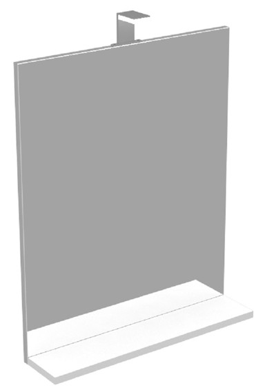 AQUAART Iva 80 Ogledalo s LED rasvjetom, bijeli sjaj