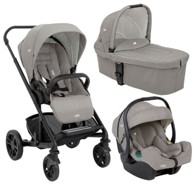 JOIE Kolica 3u1 Chrome i košara i autosjedalica i-Gemm 3 i-Size Pebble, siva