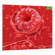 TMK Staklena zaštita za štednjak ili ploču za kuhanje 65x60, malina