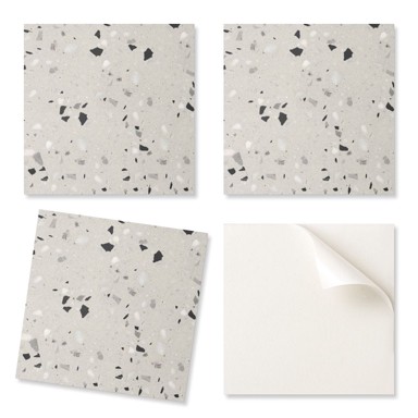 Coloray samoljepljivi PVC set pločica s uzorkom za dnevni boravak, uzorak s sitnim fragmentima, 4 x 50 x 50 cm
