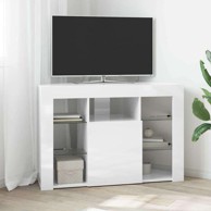 Kotni LED TV ormar zidni visoki sjaj bijeli 104×40×68 cm