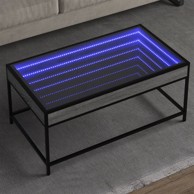 Stolić s beskonačnim LED svjetlima boja hrasta 90x50x41 cm