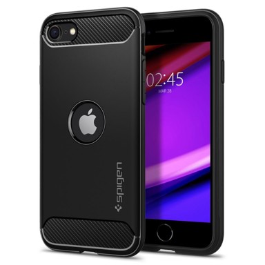 SPIGEN Maskica za iPhone 7, 8 Rugged Armor, crna SE2020/2022