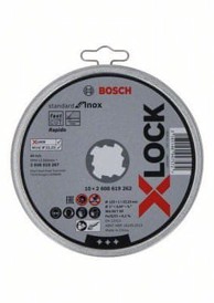 BOSCH Ravna ploča za rezanje X-LOCK Standard for Inox 125x1x22.23mm, 10 komada