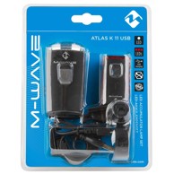 M-WAVE Lampa set prednje akumulatorsko Lux 28/15