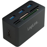 LOGILINK Docking stanica CR0042, USB-A, 3x USB-A, 1x M.2, 1x microSD, 1x SD, 1x CF, 1x MS, crni