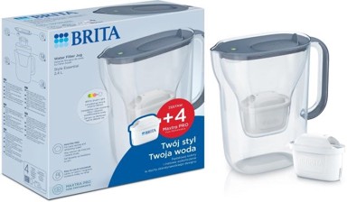 BRITA Filter bokal Style Essential s filtrima Maxtra Pro Pure Performance +4, grafitni