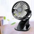 Mini USB ventilator s kopčom, stolni, crni
