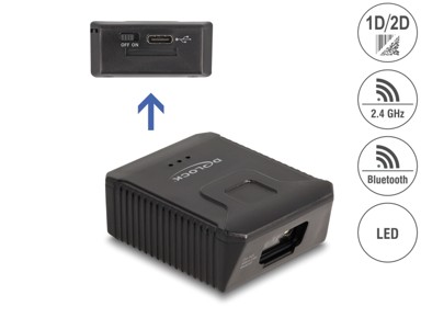 DELOCK Nosivi barkod skener 1D i 2D, 2,4 GHz ili Bluetooth