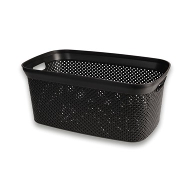 Košara za rublje, PP, 35 l, crna