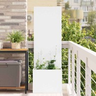 Vrtni sadič s dekorativnom pločom, 50 x 140 cm, bijela