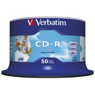 VERBATIM CD-R medij 43438, AZO Printable, 52×, 700 MB, spindle, 50 kom