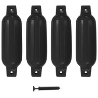 Bokobrani za brod, 4 kom, crni, 41×11.5 cm, PVC