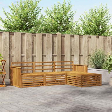Set vanjskih sofa 4 kom, akacija, prirodna