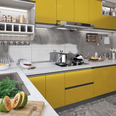 Samoljepljiva folija za namještaj, zlatna, visoki sjaj, PVC, 500 × 90 cm