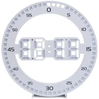 VERK LED digitalni zidni sat s termometrom i USB napajanjem, bijeli