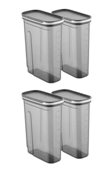 Set kutija za pohranu Anthracite, 9,5x19,5x26 cm, 2700 ml, perivo u perilici