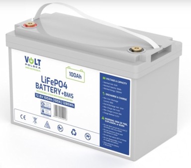 LiFePO4 Baterija, 12.8V, 100Ah, 100A, s BMS modulom, nevezana