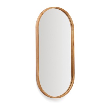 KAVE HOME Zidno ogledalo s okvirom od masivnog drveta 45x95 cm Magda